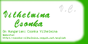 vilhelmina csonka business card